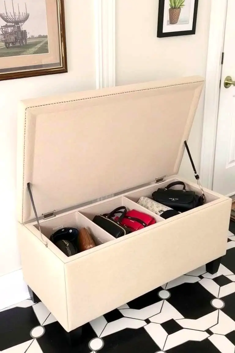 Purse Storage Bench