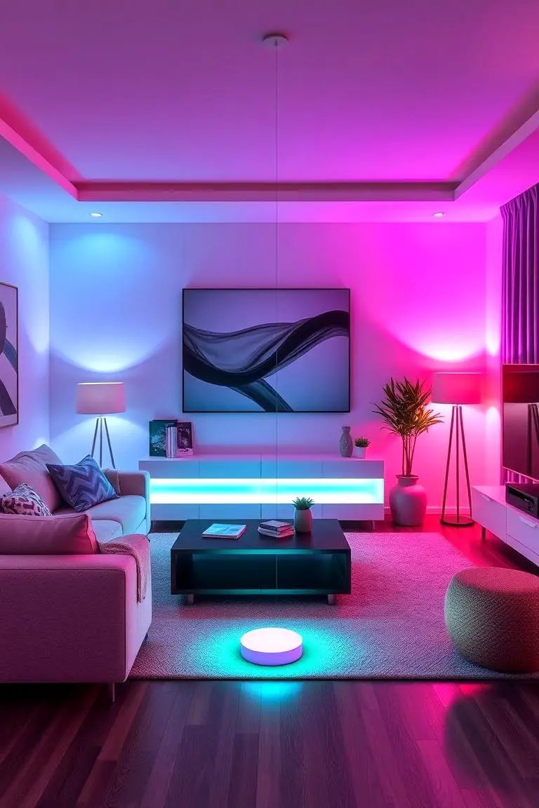 Color-Changing LED Floor Lamp