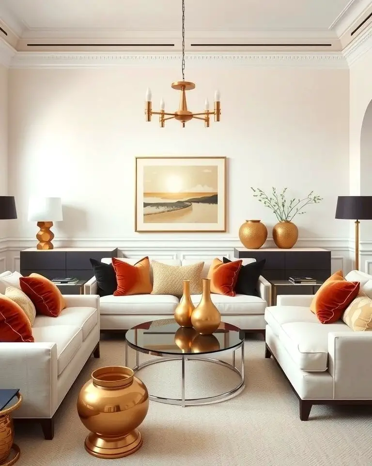 Metallic Accents for a Touch of Glam