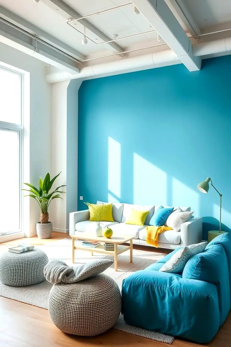 Celestial Blue and Lime Green Vibrance