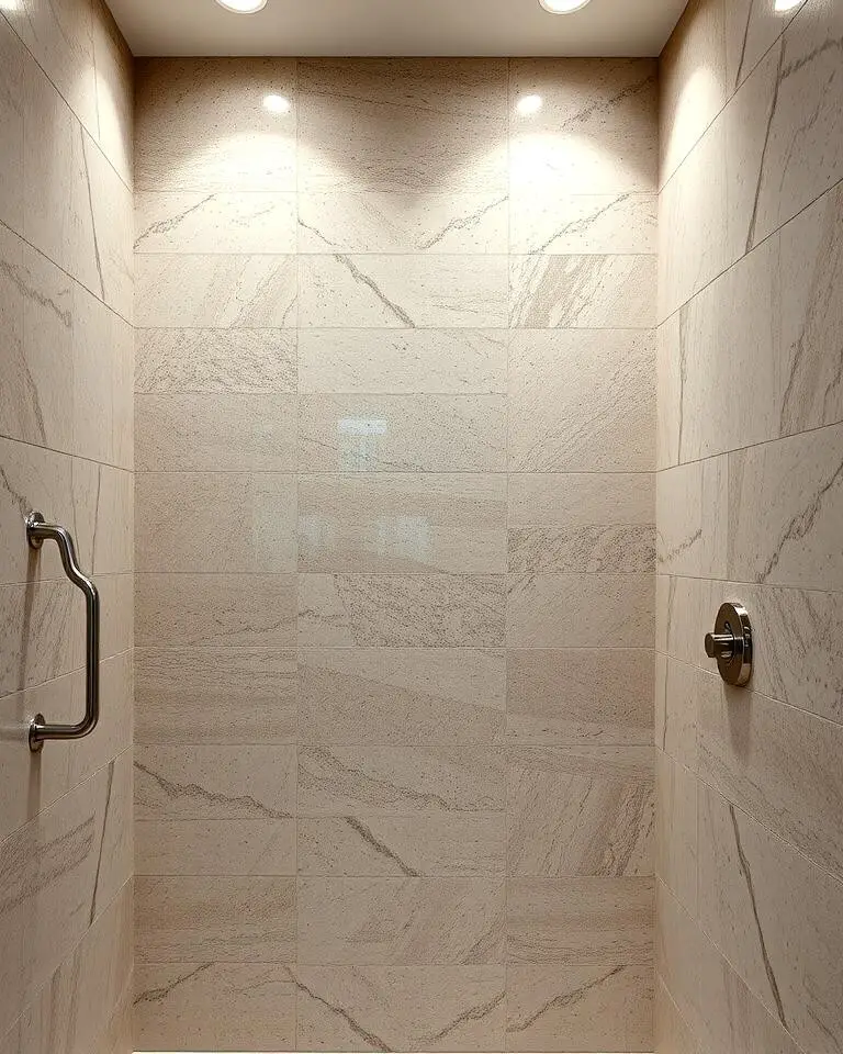 Textured Quartzite Shower Walls