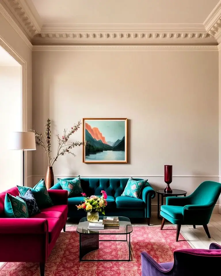 Accent Furniture in Jewel Tones