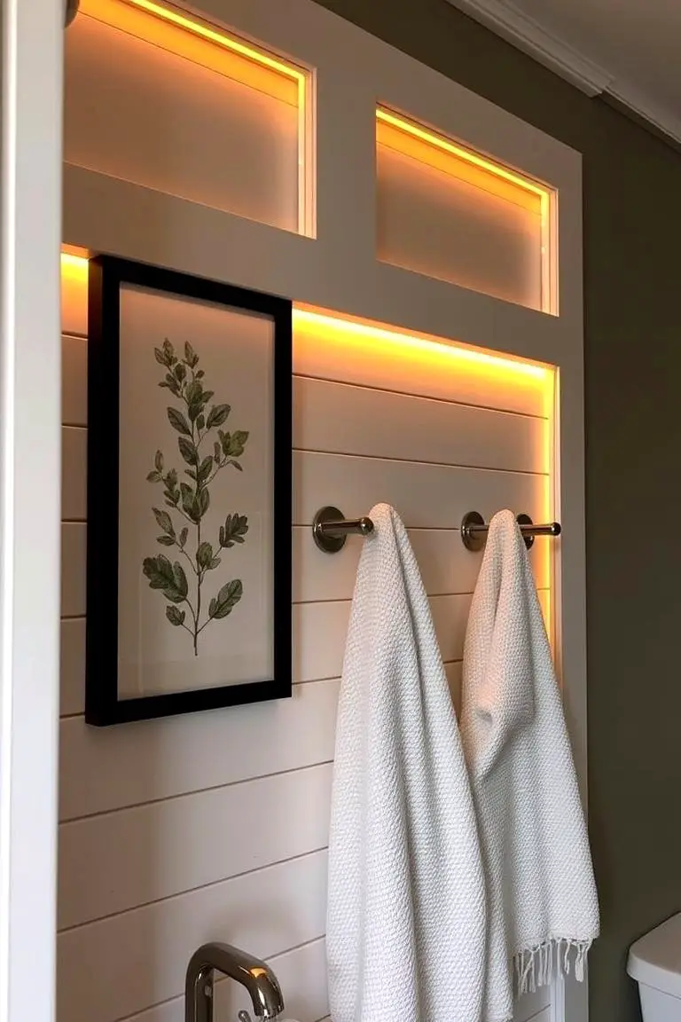 Illuminated Shiplap with LED Accents