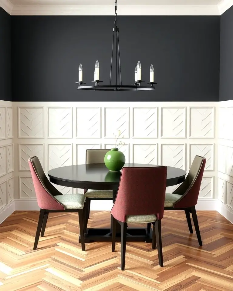 Chevron Pattern Wainscoting
