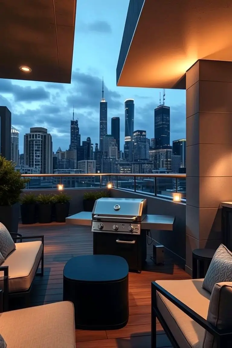 Urban Rooftop BBQ Terrace
