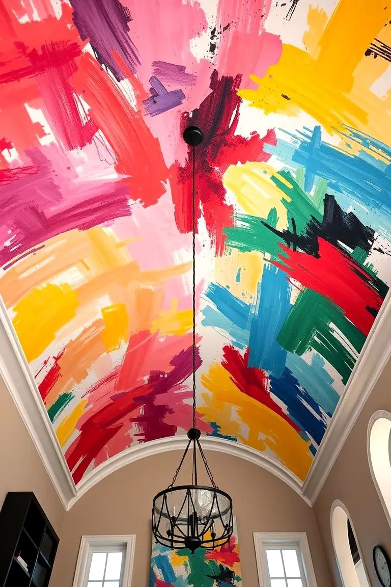 Artistic Mural Cathedral Ceiling
