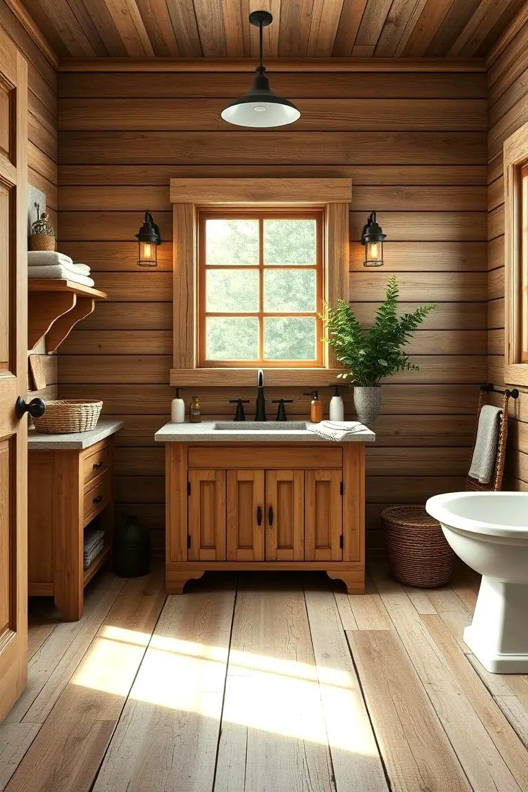 Rustic Farmhouse Bathroom