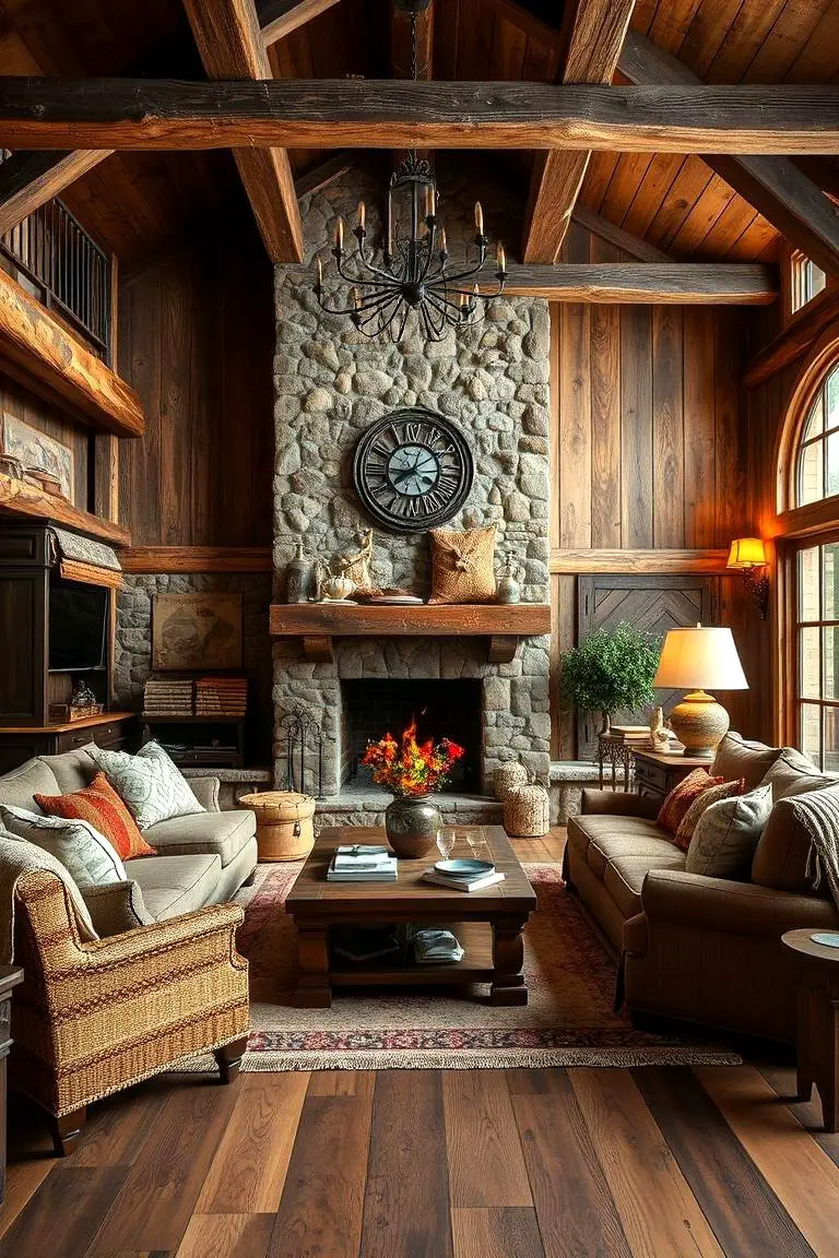 Cozy Rustic Family Room