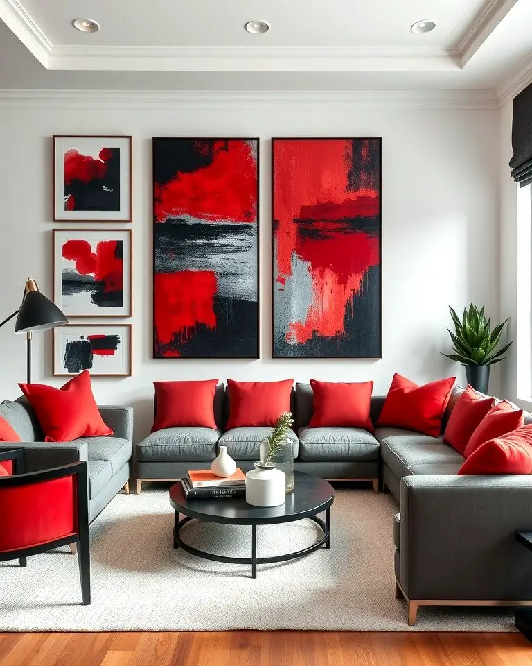 Black and Red Artwork