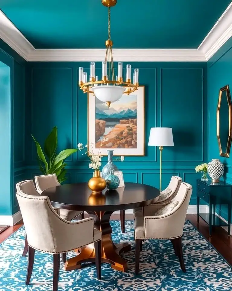 Teal Accent Walls for a Bold Statement