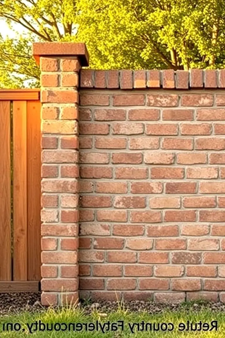 Country Style Brick Fence