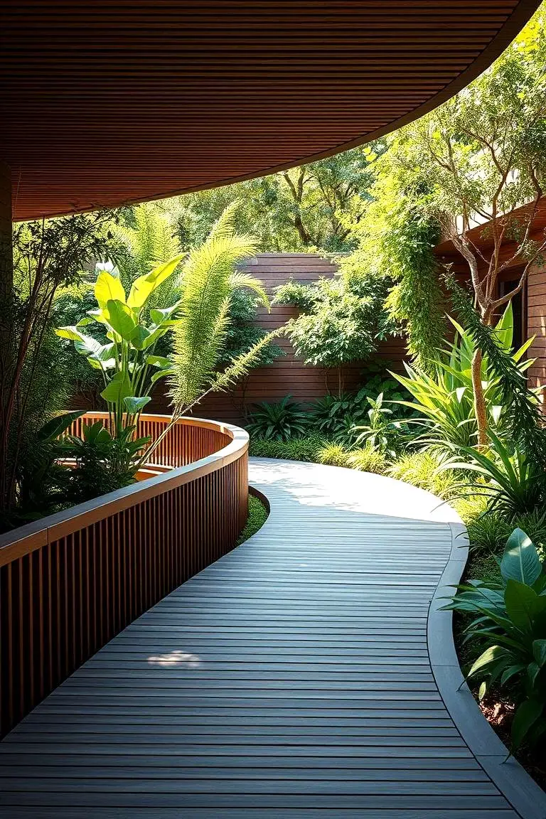 Curved Courtyard Walkway