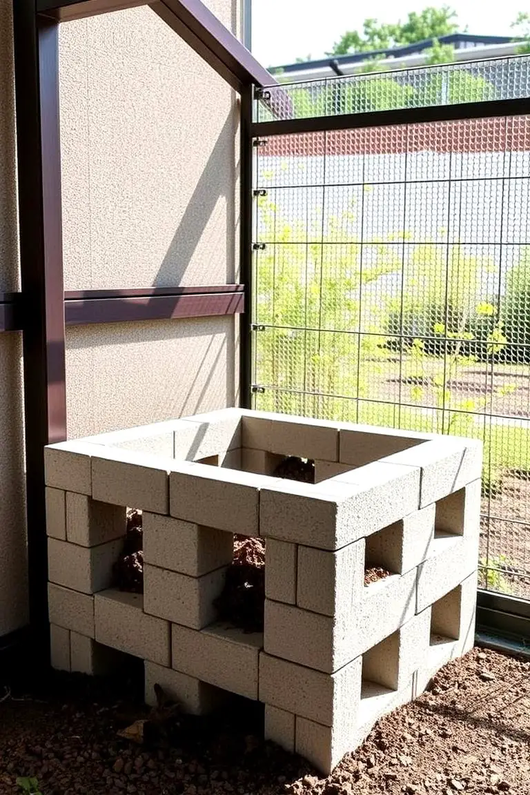 Cinder Block Compost Bin