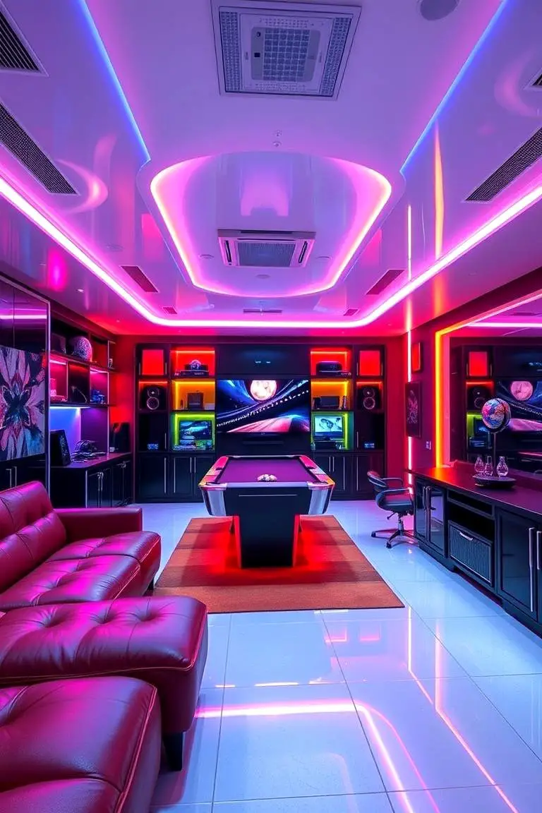 Custom LED Game Room