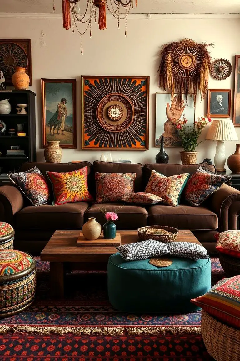 Bohemian Flair with Patterned Cushions