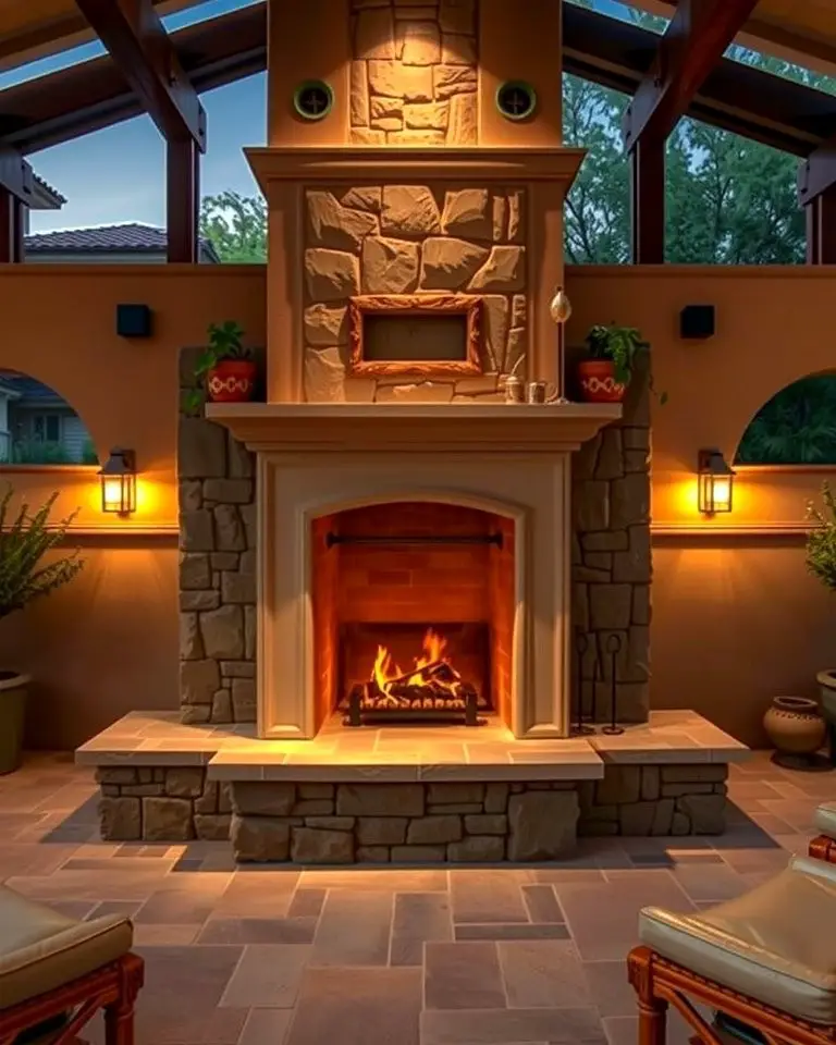 Outdoor Fireplaces or Fire Pits