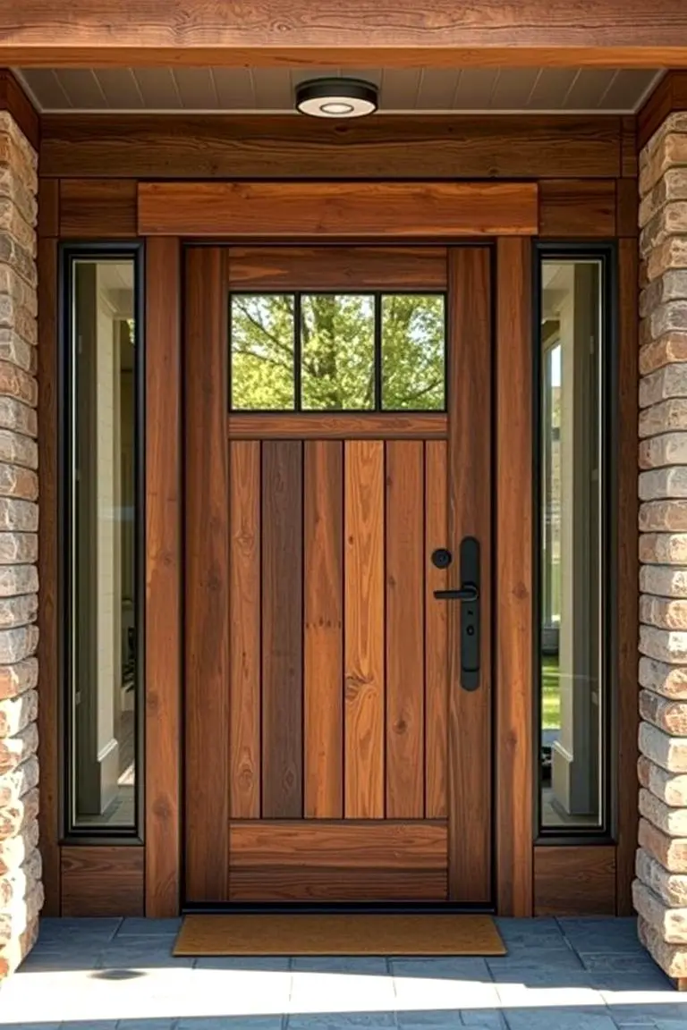 Eclectic Mixed Material Door