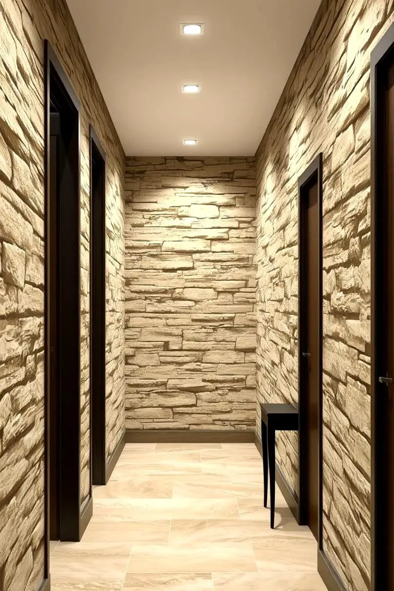 Natural Stone Impressions for an Organic Corridor