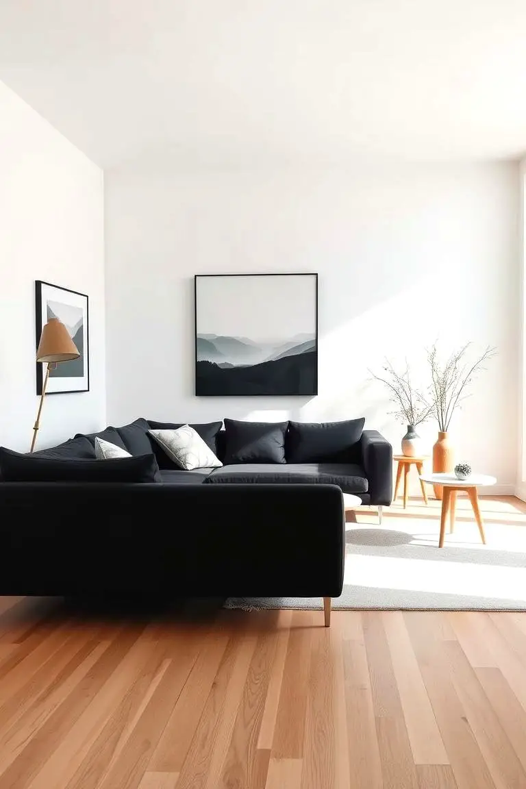Scandinavian Simplicity with Black Accent