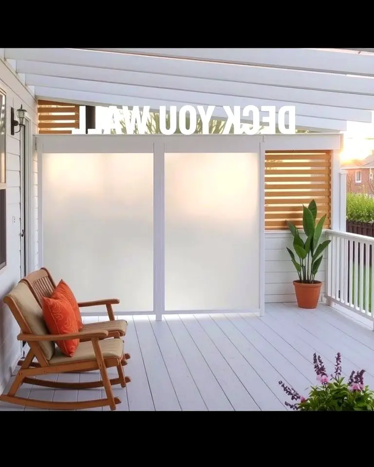 White Deck with Privacy Screens