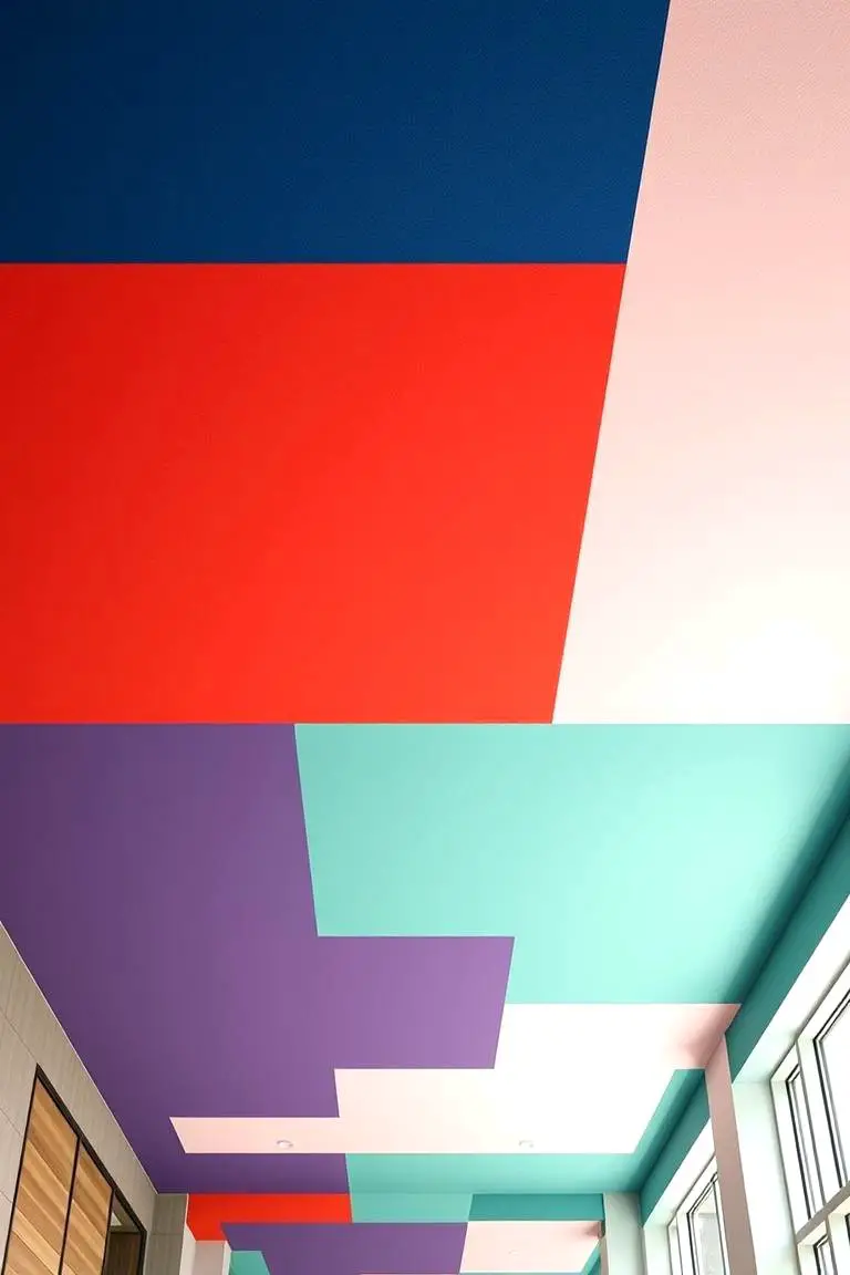 Color Blocked Ceiling