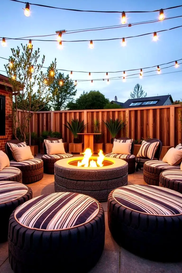 Stylish Tyre Ottomans