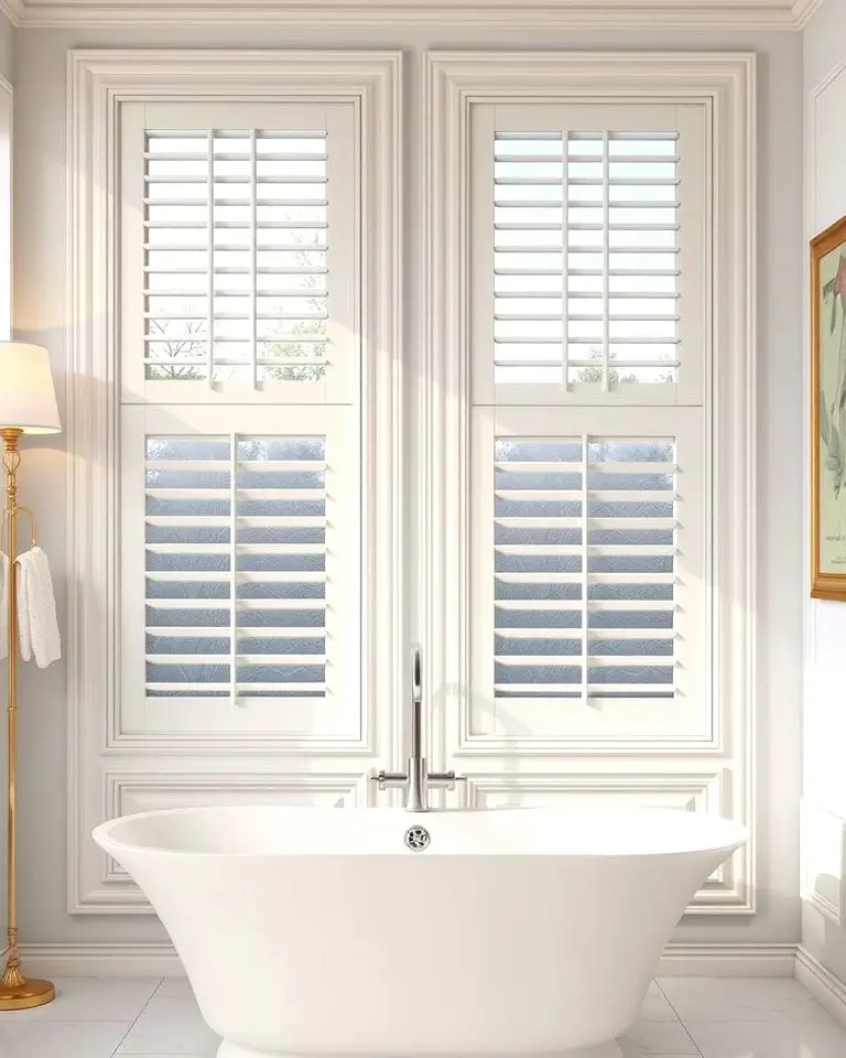 Shutters with Frosted Inserts for Dual Benefits