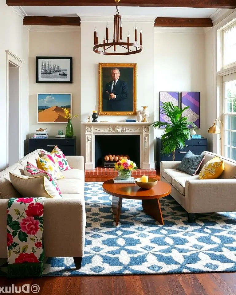 Bold Patterns with Neutral Backdrop