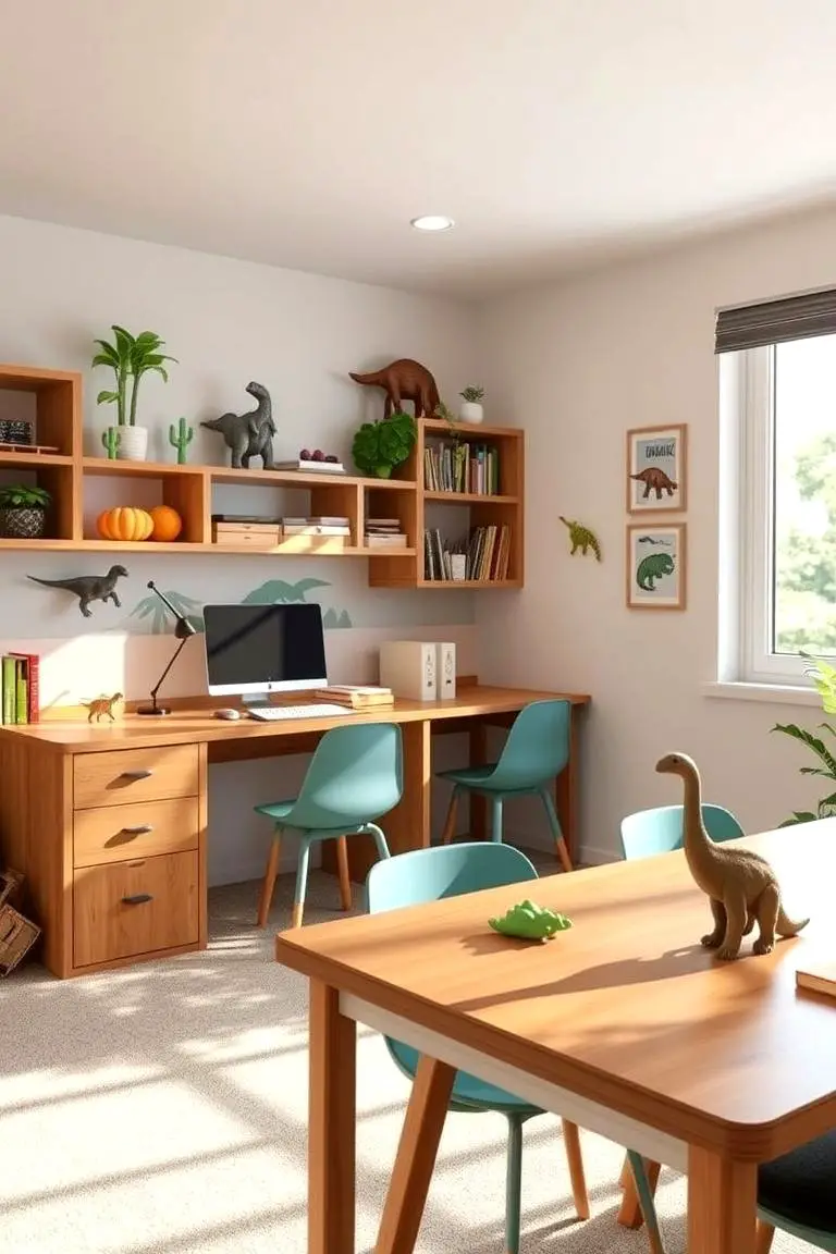 Dinosaur-themed Study Desks