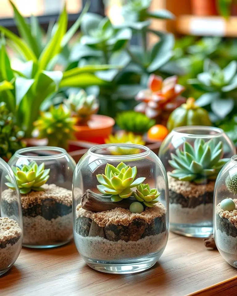 Succulent Terrariums as Accents