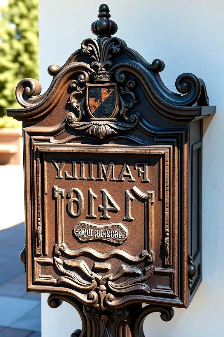 Personalized Family Crest Mailbox