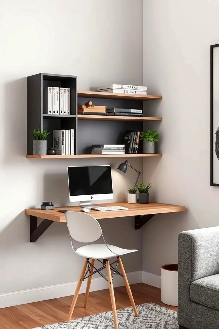 Space-Saving Wall-mounted Desk