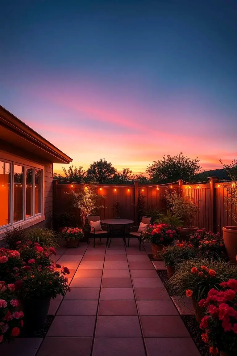 Sunset Glow Patio Garden