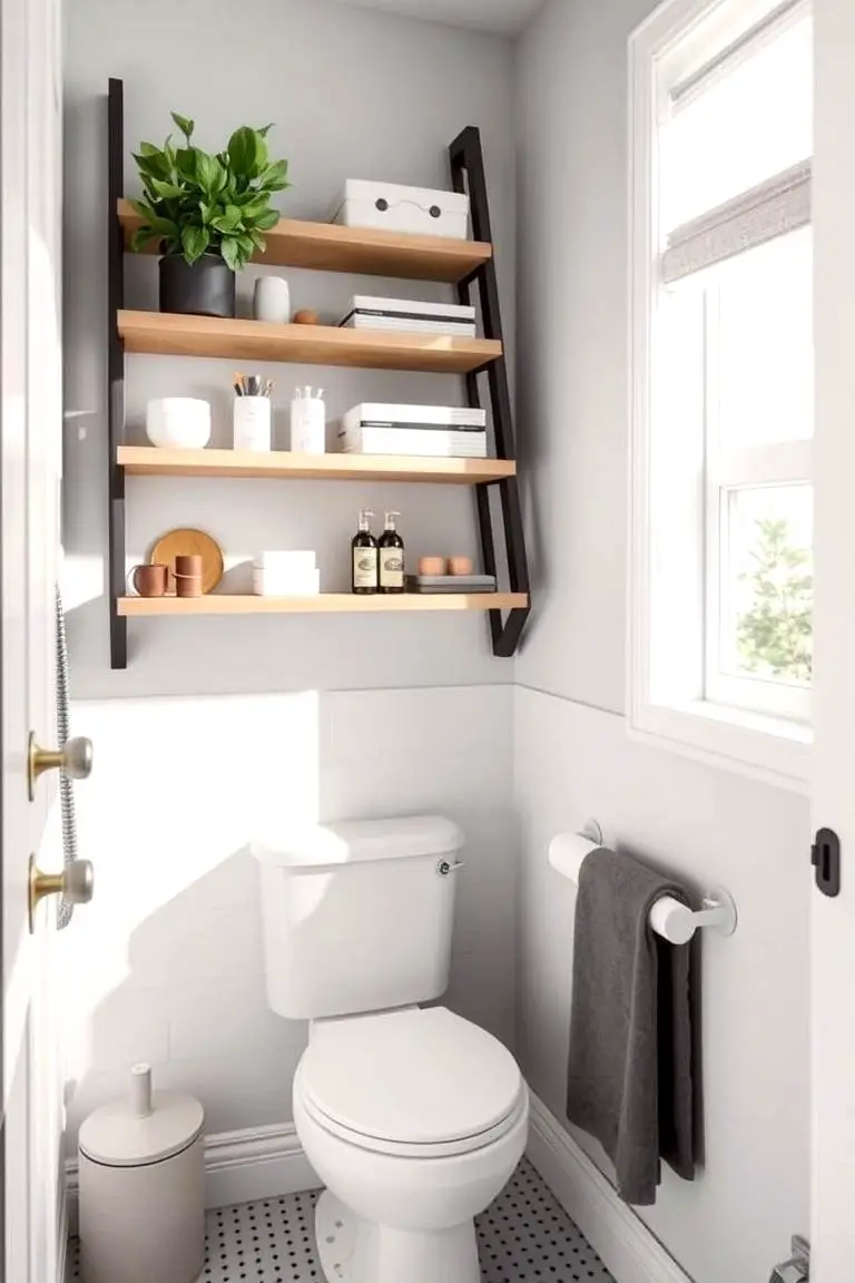 Corner Ladder Shelves