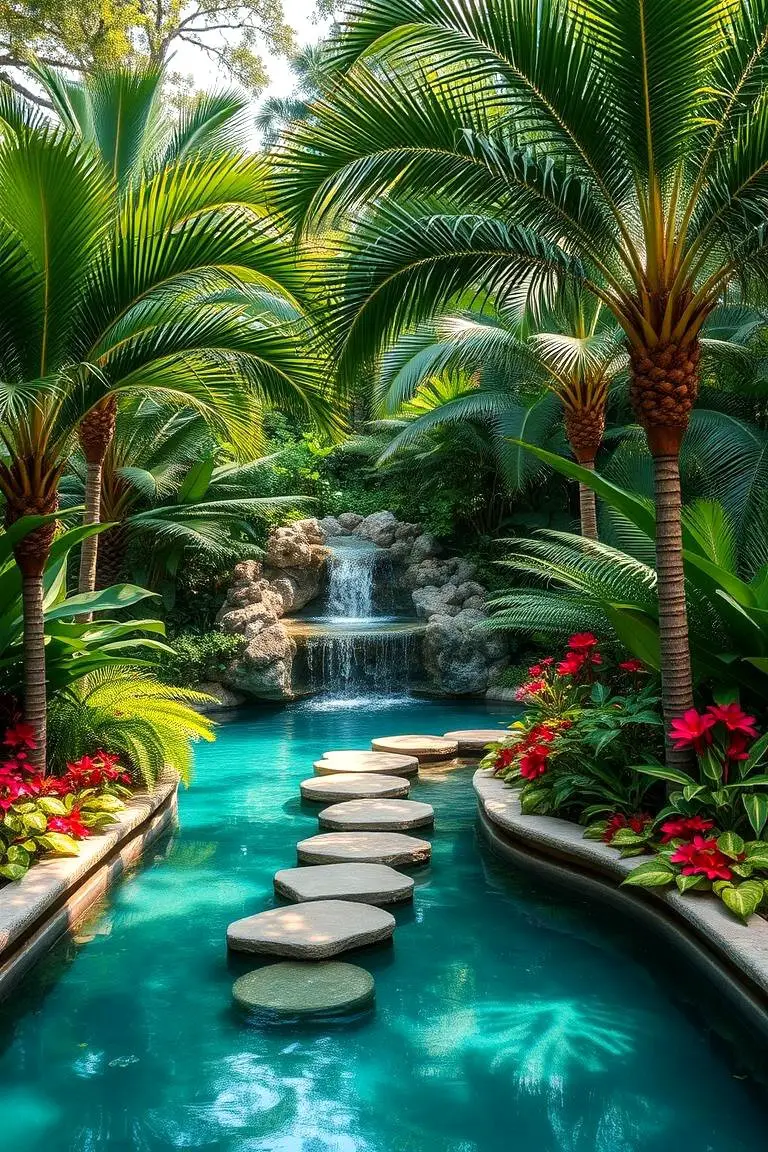 Tropical Paradise Pool Landscaping