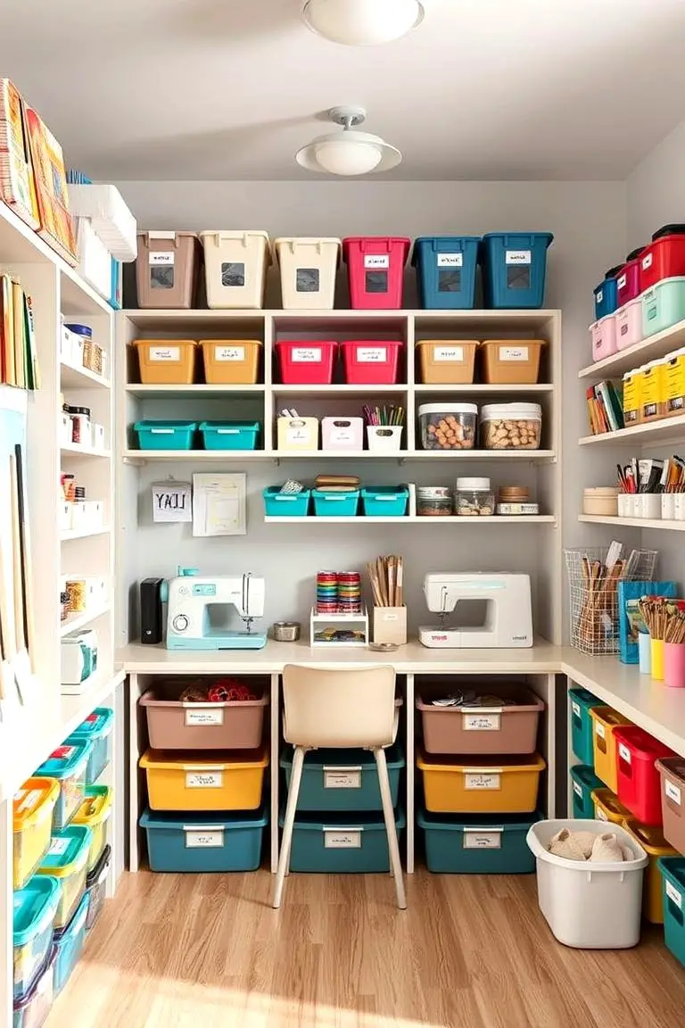 Organized Craft Room with Zones