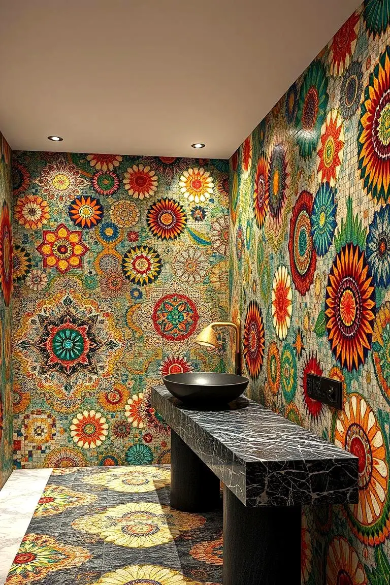 Artistic Mosaic Tile Walls
