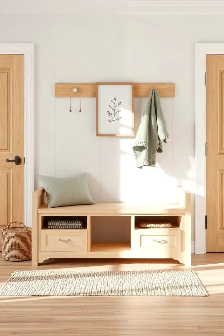Scandinavian-Inspired Entry Bench