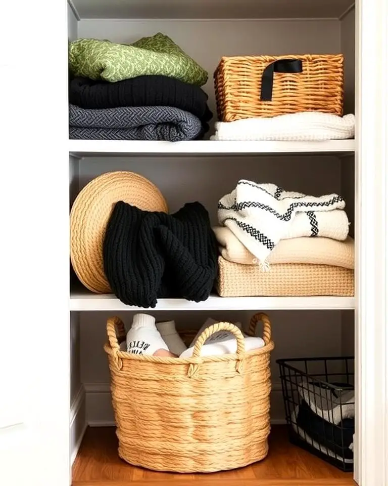 Decorative Baskets for Open Storage