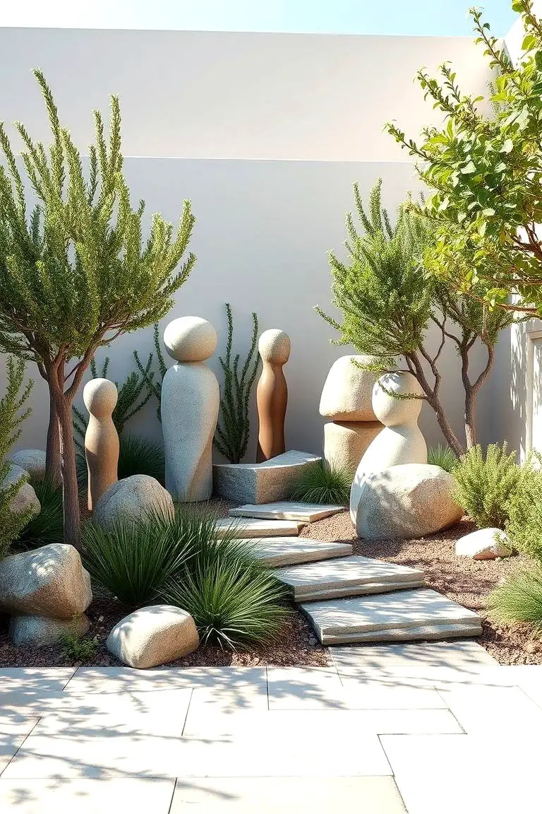 Artistic Stone Sculpture Garden