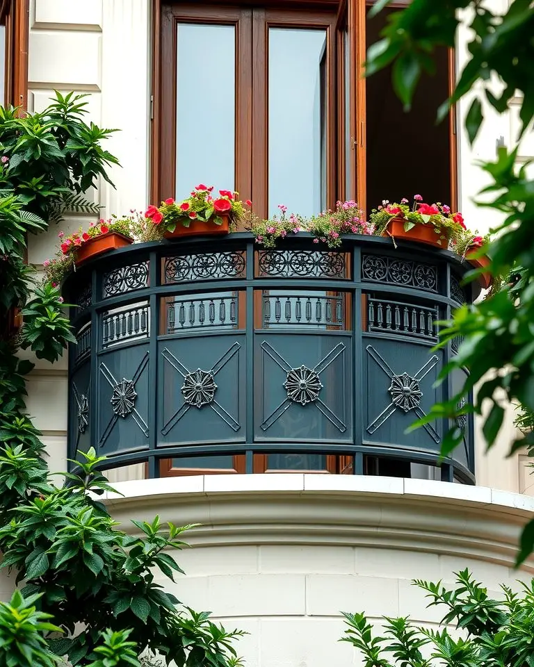 Juliet Balcony with Decorative Panels