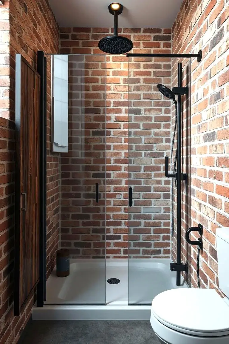 Rustic Industrial Shower Nook