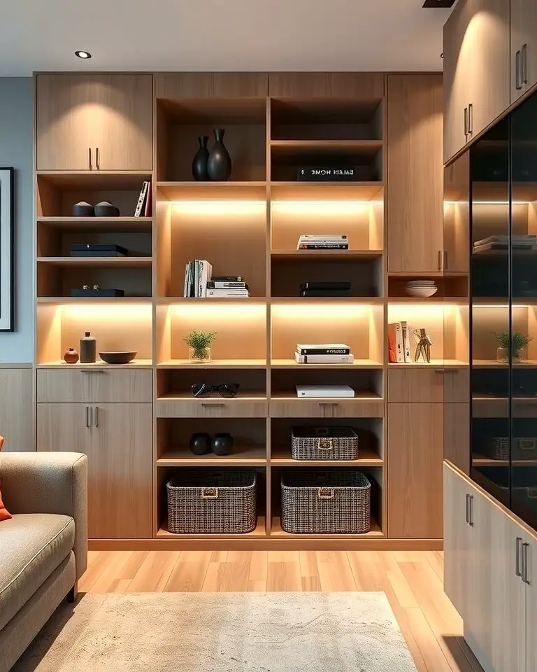 Sleek Built-In Storage