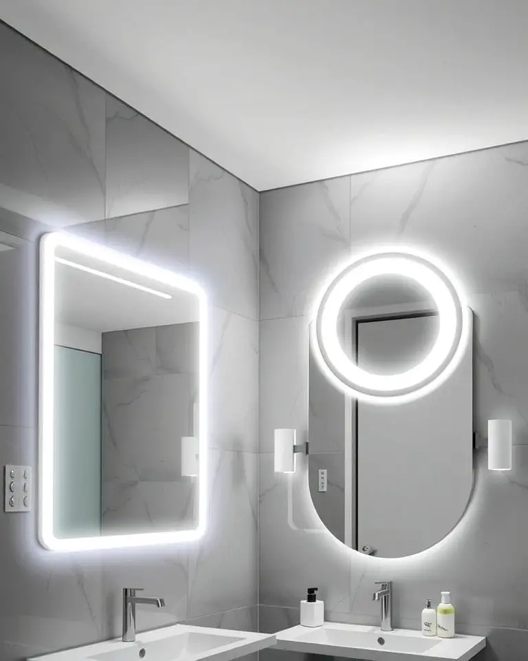 Backlit Mirrors for a Subtle Glow