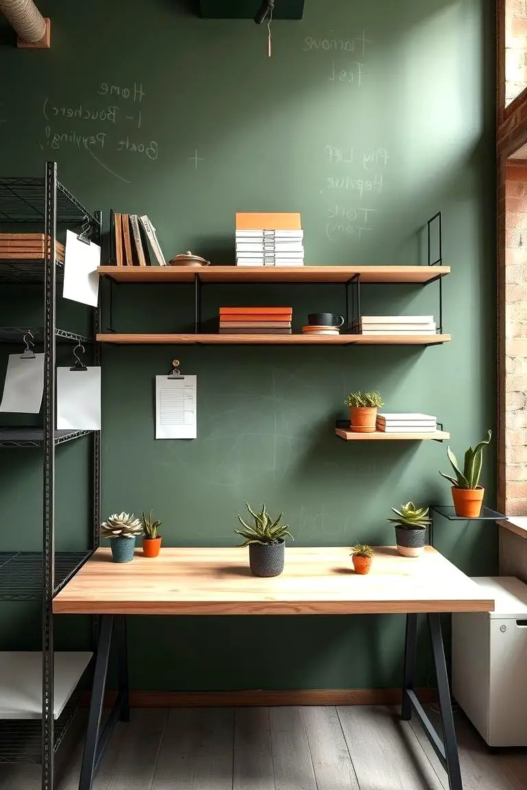 Eco-Friendly Chalkboard Wall