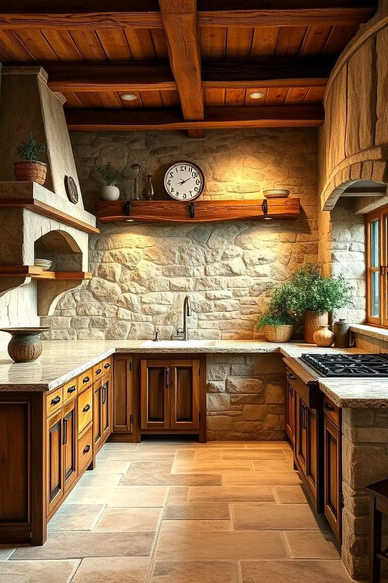 Natural Stone and Wood Blend