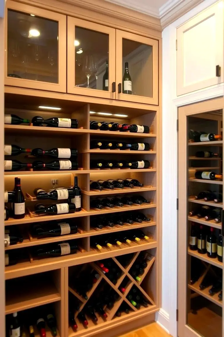 Built-In Wine Storage Cabinets