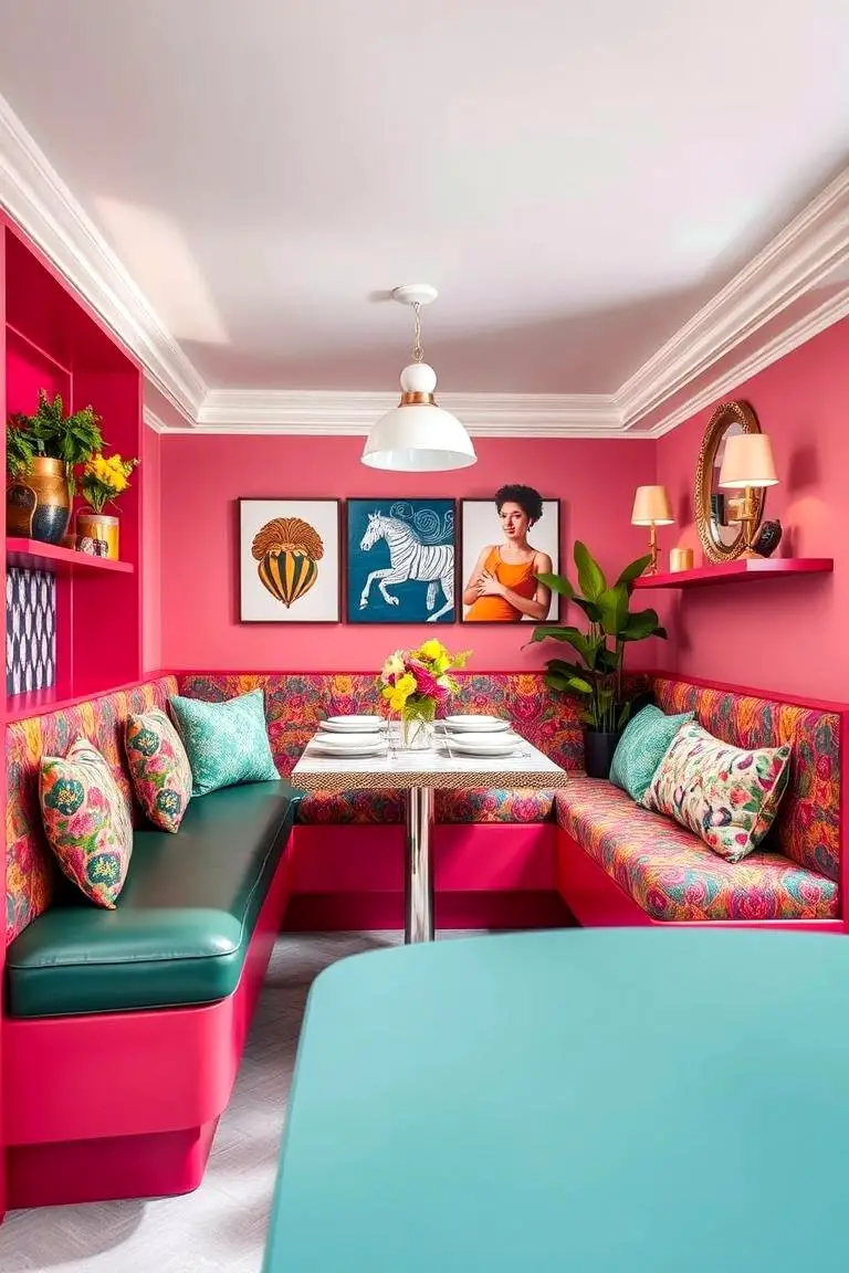 Chic Colorful Banquette
