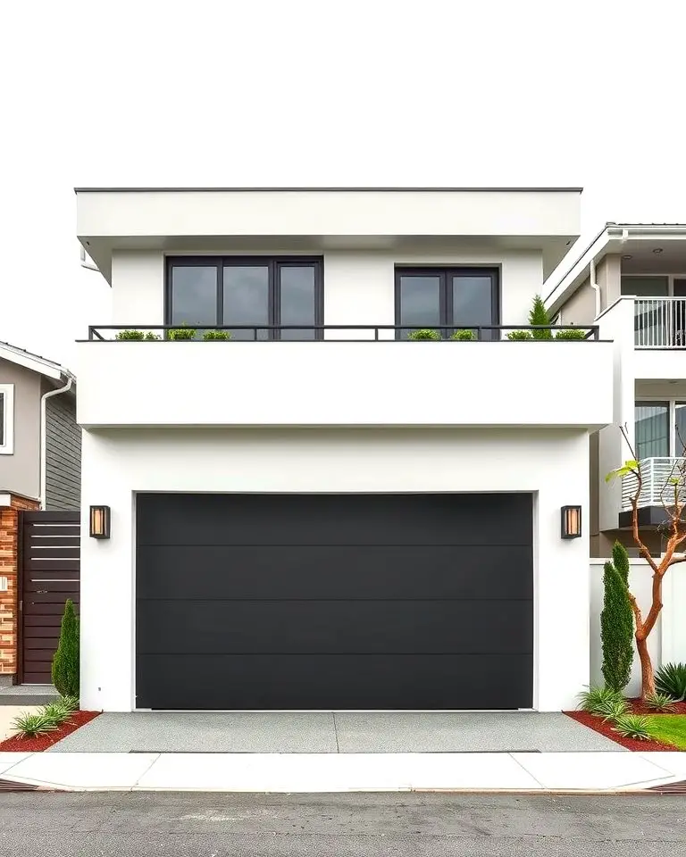 Contemporary Flat Roof Garage