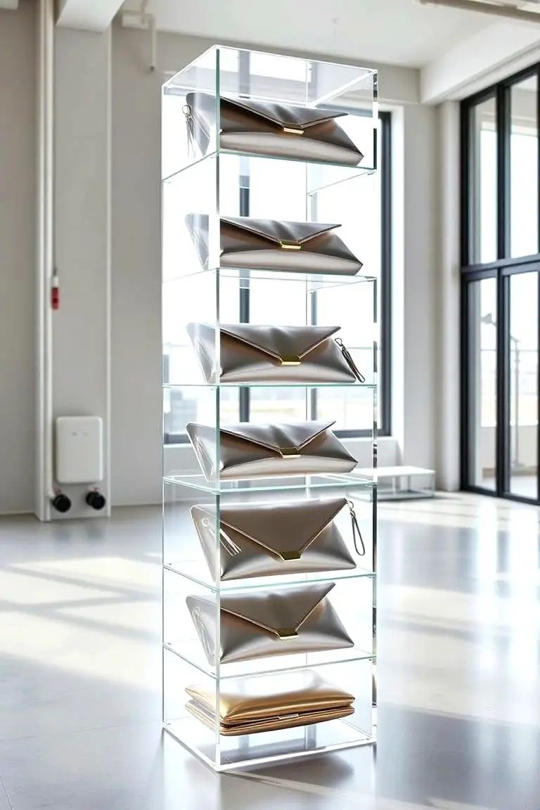 Sleek Acrylic Purse Organizer